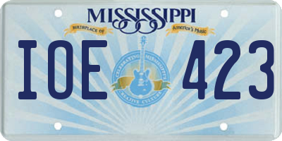 MS license plate IOE423