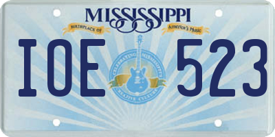 MS license plate IOE523