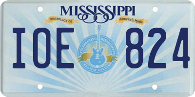 MS license plate IOE824