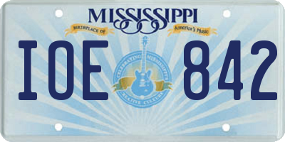 MS license plate IOE842