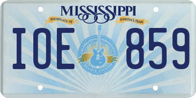 MS license plate IOE859