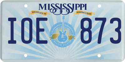 MS license plate IOE873
