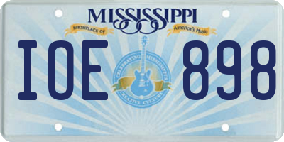 MS license plate IOE898