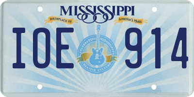 MS license plate IOE914