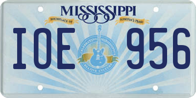 MS license plate IOE956