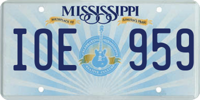 MS license plate IOE959