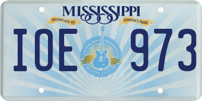 MS license plate IOE973