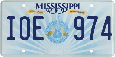 MS license plate IOE974
