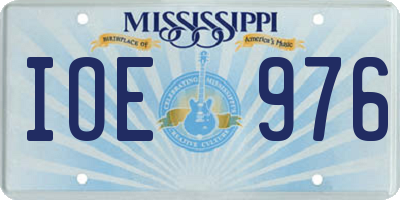 MS license plate IOE976