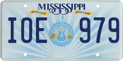 MS license plate IOE979
