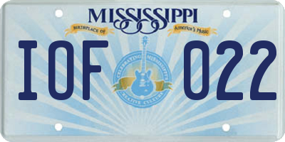 MS license plate IOF022