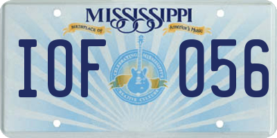 MS license plate IOF056