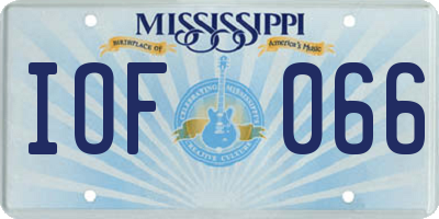 MS license plate IOF066