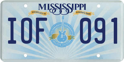 MS license plate IOF091