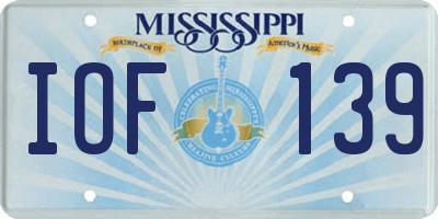 MS license plate IOF139