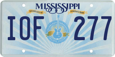 MS license plate IOF277