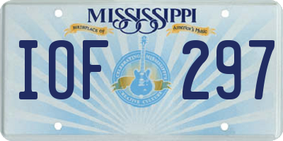 MS license plate IOF297