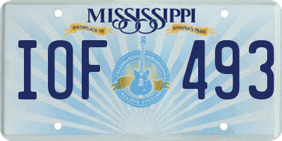 MS license plate IOF493