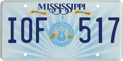 MS license plate IOF517