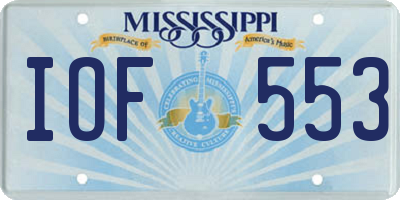 MS license plate IOF553
