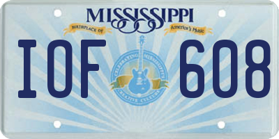 MS license plate IOF608