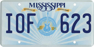 MS license plate IOF623