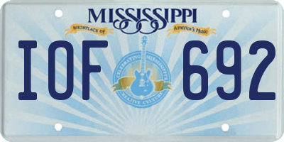 MS license plate IOF692