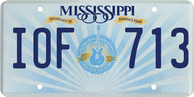 MS license plate IOF713