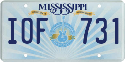MS license plate IOF731