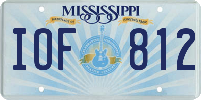 MS license plate IOF812