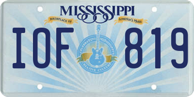 MS license plate IOF819