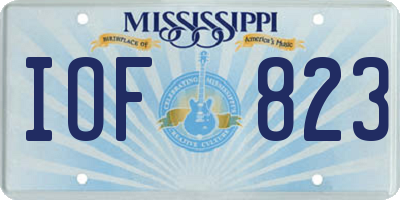 MS license plate IOF823