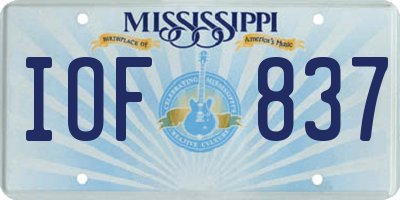 MS license plate IOF837