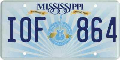 MS license plate IOF864