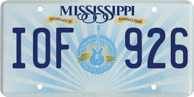MS license plate IOF926