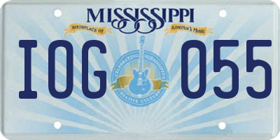 MS license plate IOG055