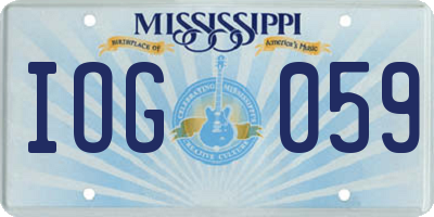 MS license plate IOG059