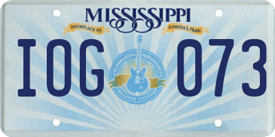 MS license plate IOG073