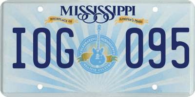 MS license plate IOG095