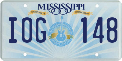 MS license plate IOG148
