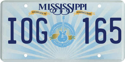 MS license plate IOG165