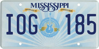 MS license plate IOG185