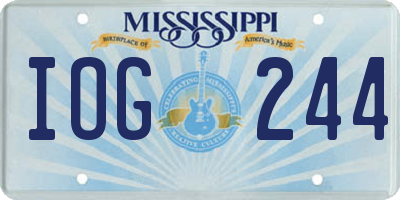 MS license plate IOG244