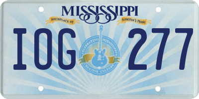 MS license plate IOG277