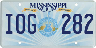 MS license plate IOG282