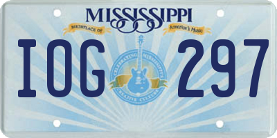 MS license plate IOG297