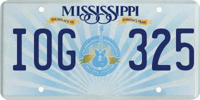 MS license plate IOG325