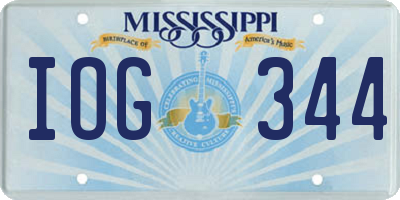 MS license plate IOG344