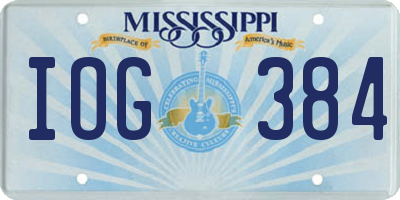 MS license plate IOG384