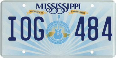 MS license plate IOG484